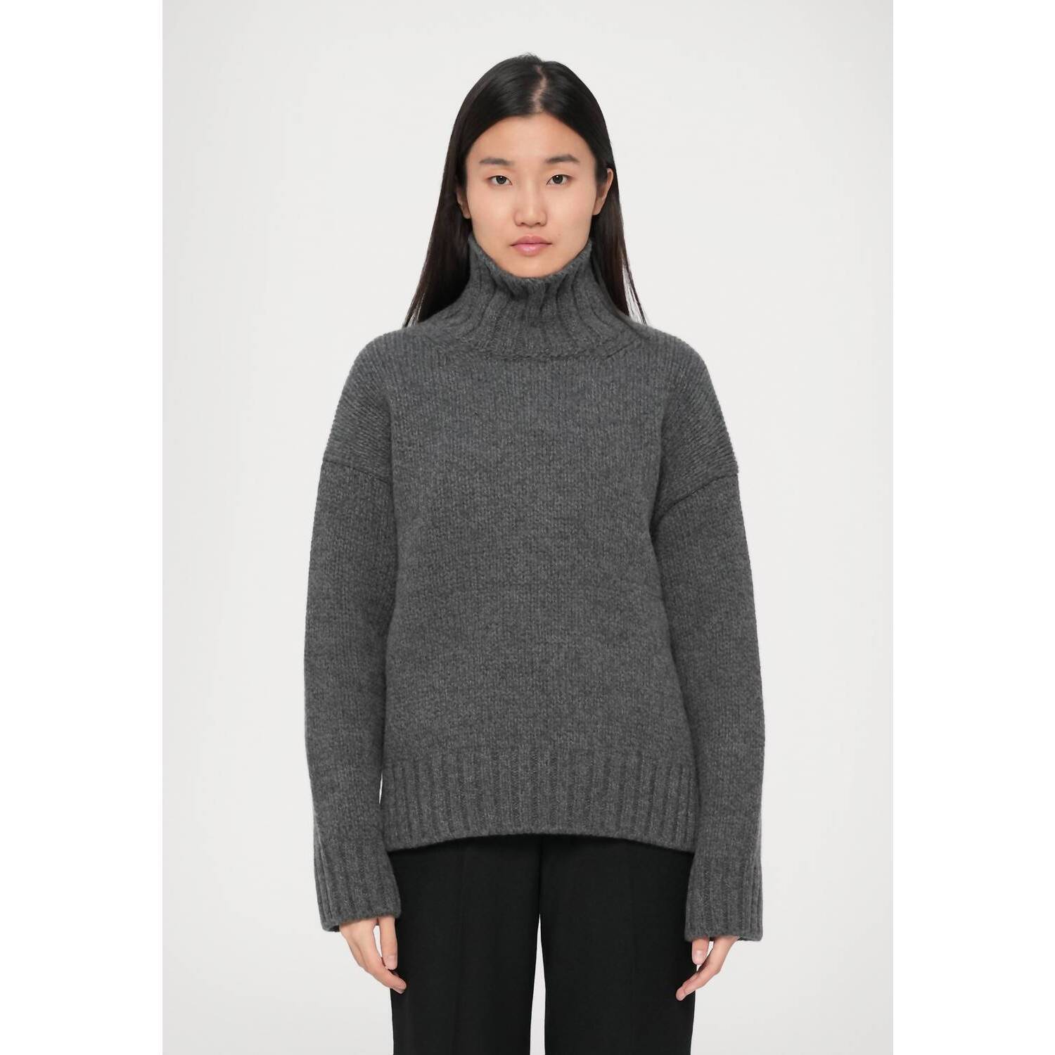 New Closed Rolli Long Sleeve Sweater In Slit Grey